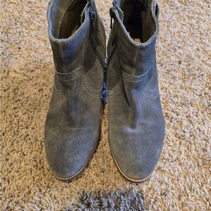 Diba Charcoal Suede Ankle Booties